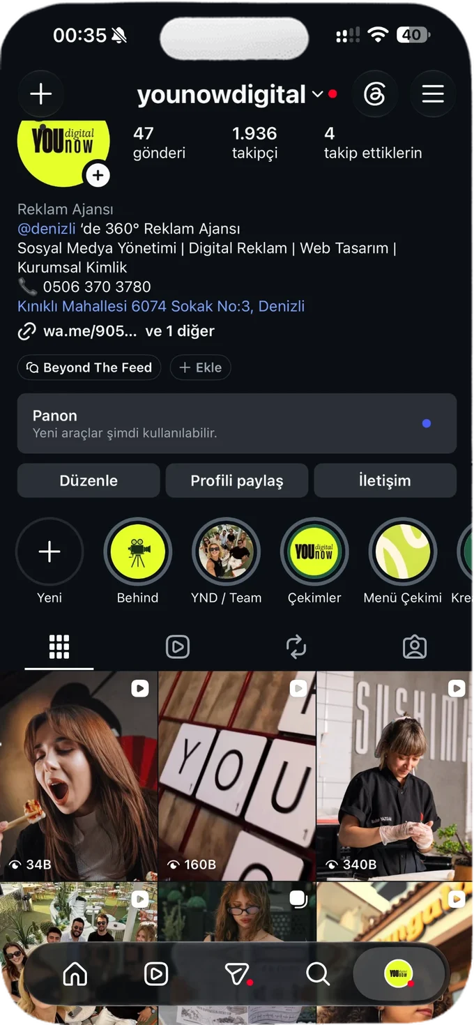 You Now Digital Instagram profili (@younowdigital)